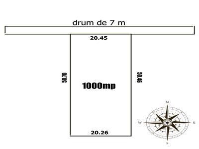 Teren 1000 mp ideal constructie casa la 700m de Popas Pacurari