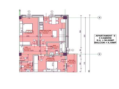 Apartament 3 camere, 2 bai, Pacurari bloc nou