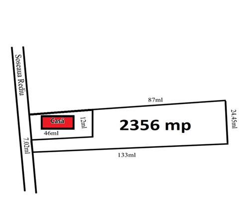 Teren intravilan 2356mp, Rediu  Sos Principala