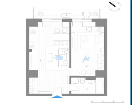 Apartament cu 2 camere, Bloc nouNicolina, et.2