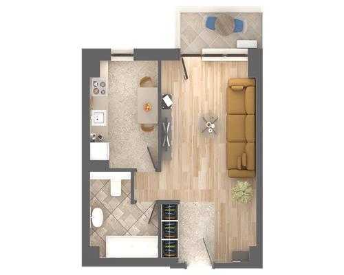 Apartament finalizat, 1 camera, Podu RosBloc Nou, etaj 5