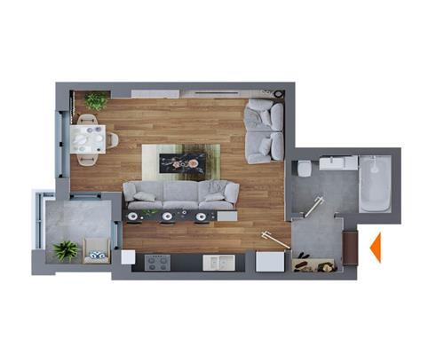 Apartament 1 camera, Etaj intermediar, bloc nou, Dacia