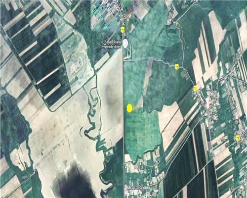Teren agricol 64 ha comasat| Deschidere 800 m la drum comunal | Utilitati disponibile