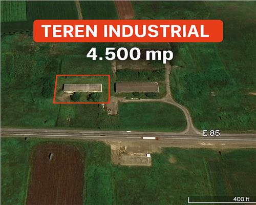 Teren industrial 4.500 mp cu acces din E85 Iasi, zona Letcani