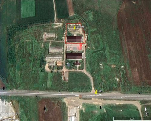Proprietate industriala, zona Letcani, 5.660 mp teren cu hala si platforma betonata