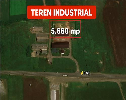 Proprietate industriala, zona Letcani, 5.660 mp teren cu hala si platforma betonata