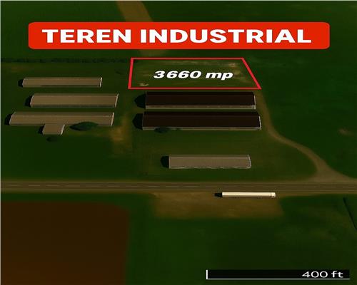 Teren industrial 3.660 mp cu platforma betonata , acces E85