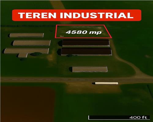 Teren industrial 4580 mp cu platforma betonata , acces E85