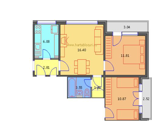 Apartament 3 camere PALAS MALL
