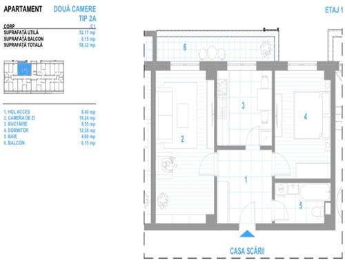 Tva 9%, Intabulat, apartament 2 camere premium Bucium  Visan