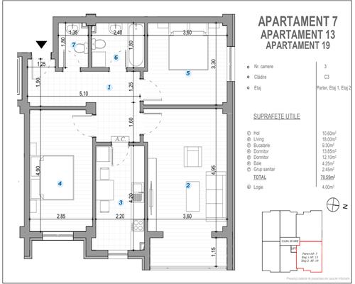 Tva inclus, 3 camere, decomandat, 2 bai, lift,complex premiumrond ERA
