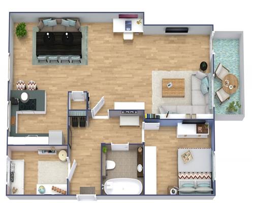 Apartament 2 camere Podu Ros ET 1