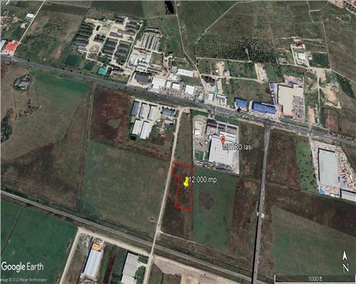 Teren 12.000 mp pentru dezvoltare industriala – zona Metro Iasi